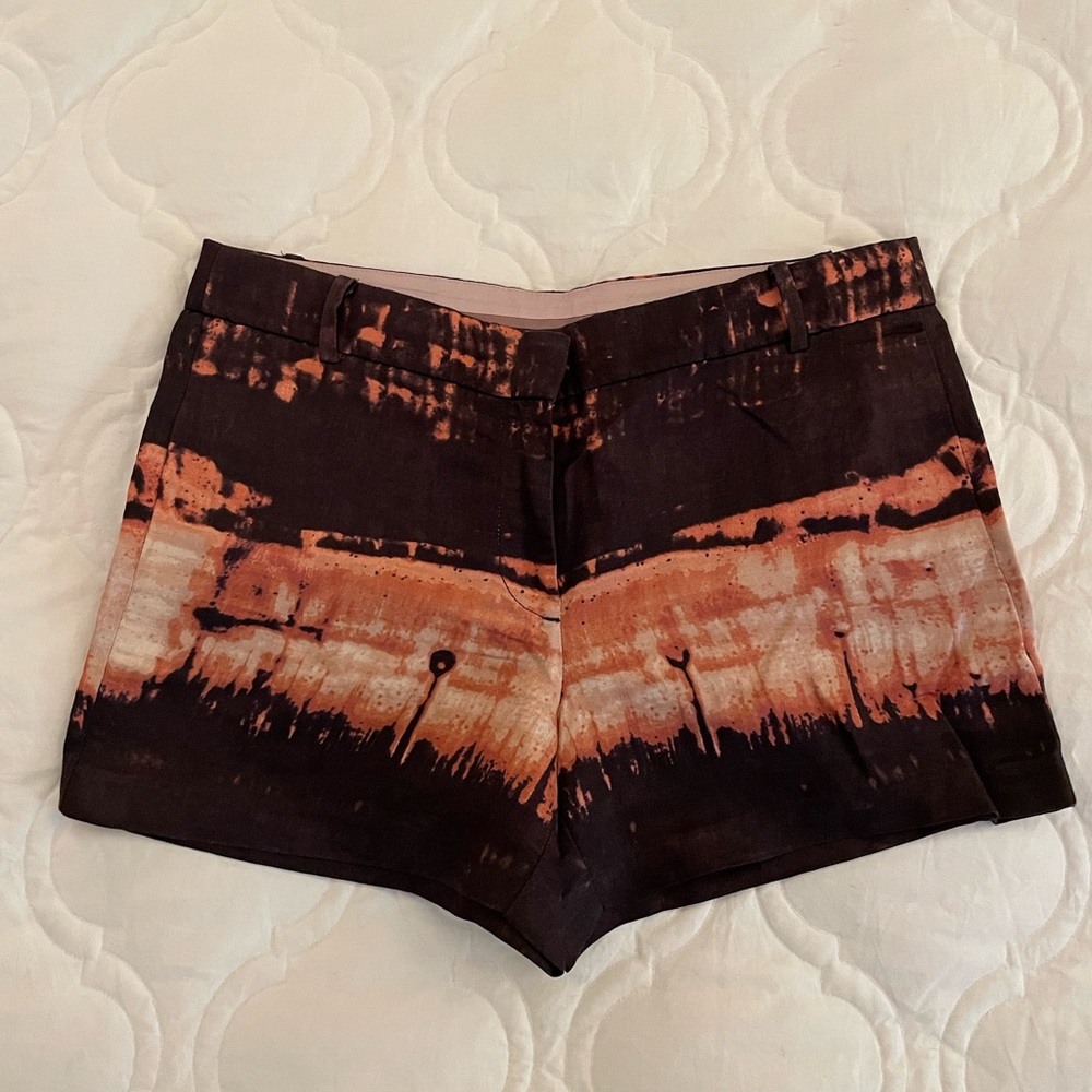 J.Crew Silk/Linen Blend Tie Dye Shorts